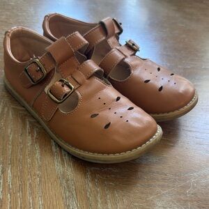 Sweet Honey Classic Brown Kids Leather Buckle Shoes